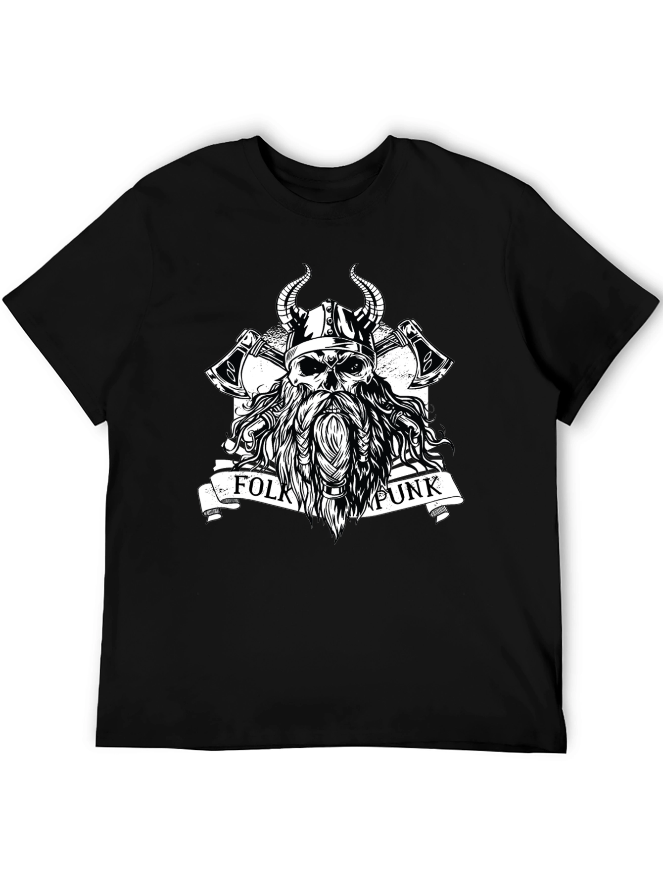Folk Punk Viking Skull T-Shirt
