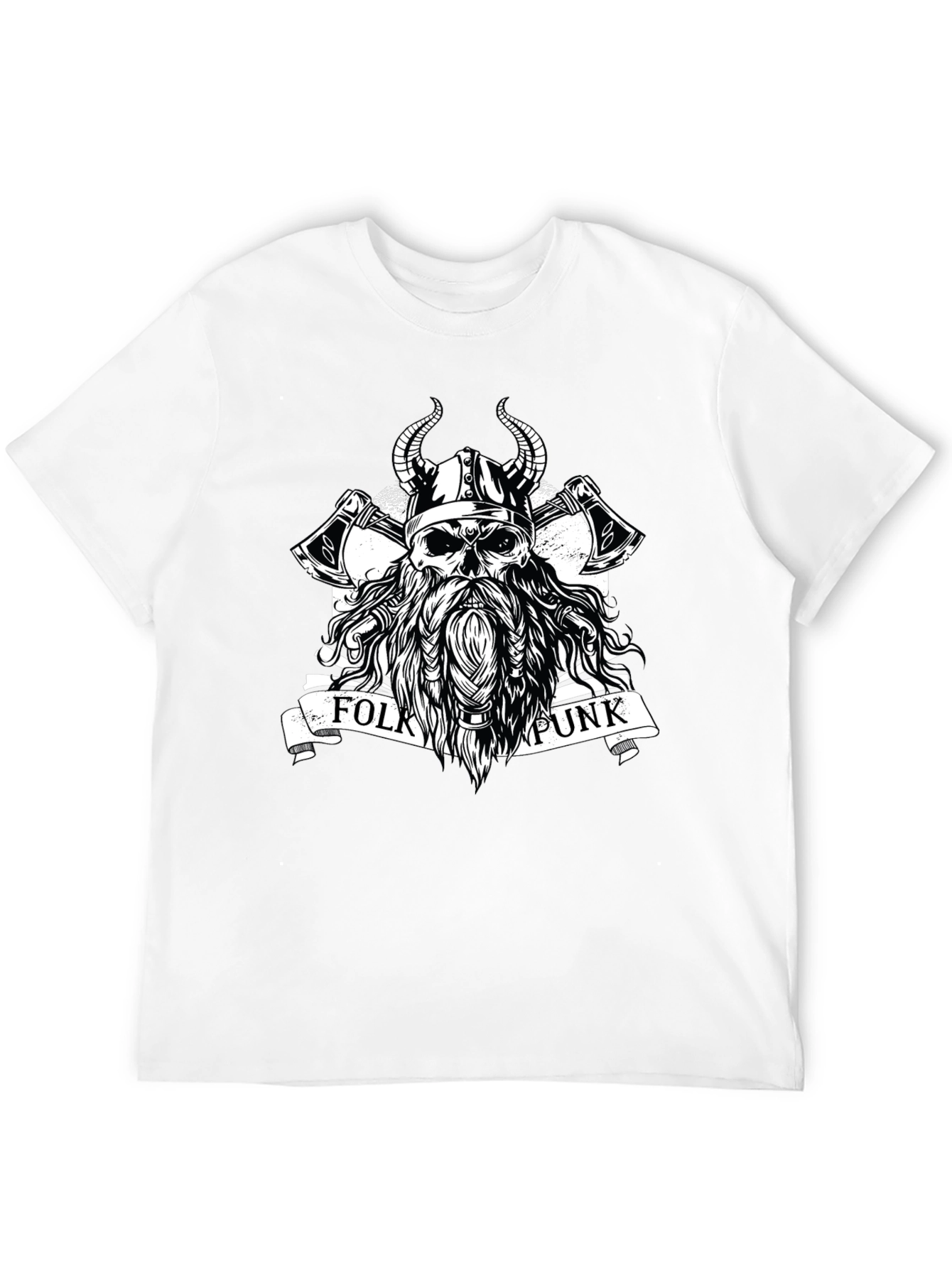 Folk Punk Viking Skull T-Shirt