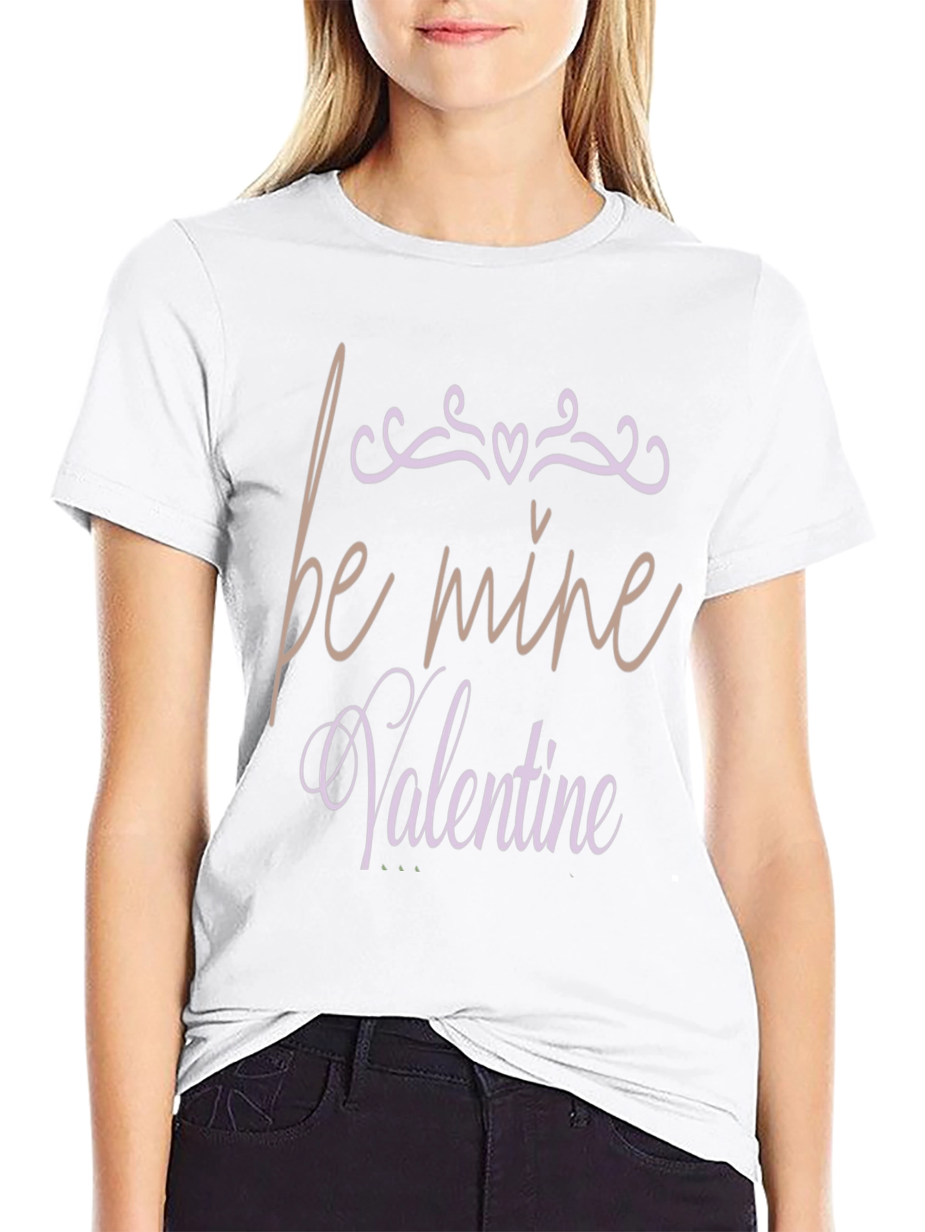 Be Mine Valentine Graphic T-Shirt - Black