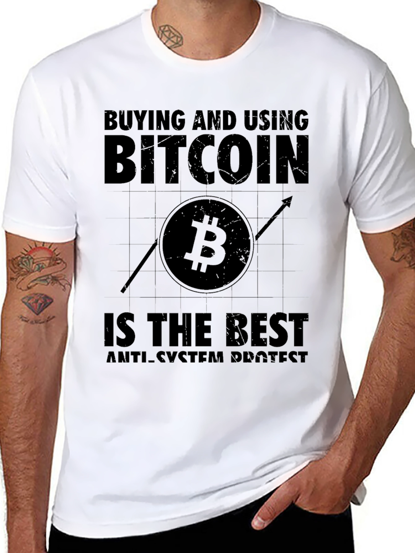 Bitcoin is the Best Anti-System Protest Black T-Shirt
