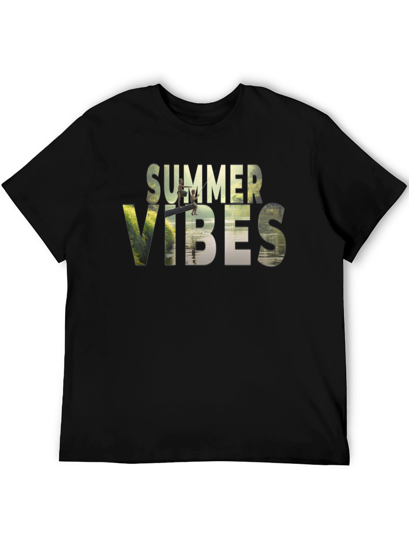 Summer Vibes Graphic T-Shirt - Black