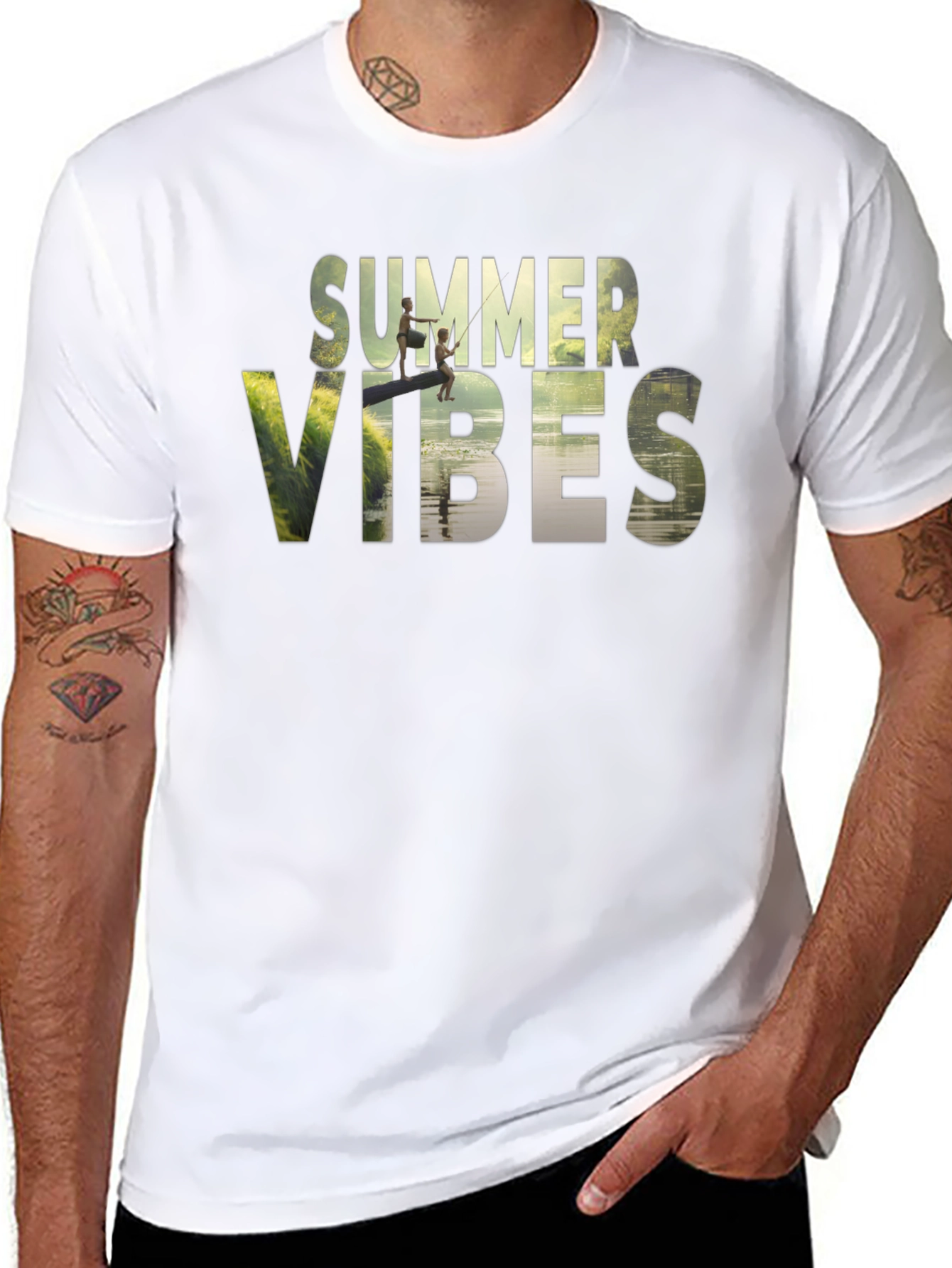 Summer Vibes Graphic T-Shirt - Black