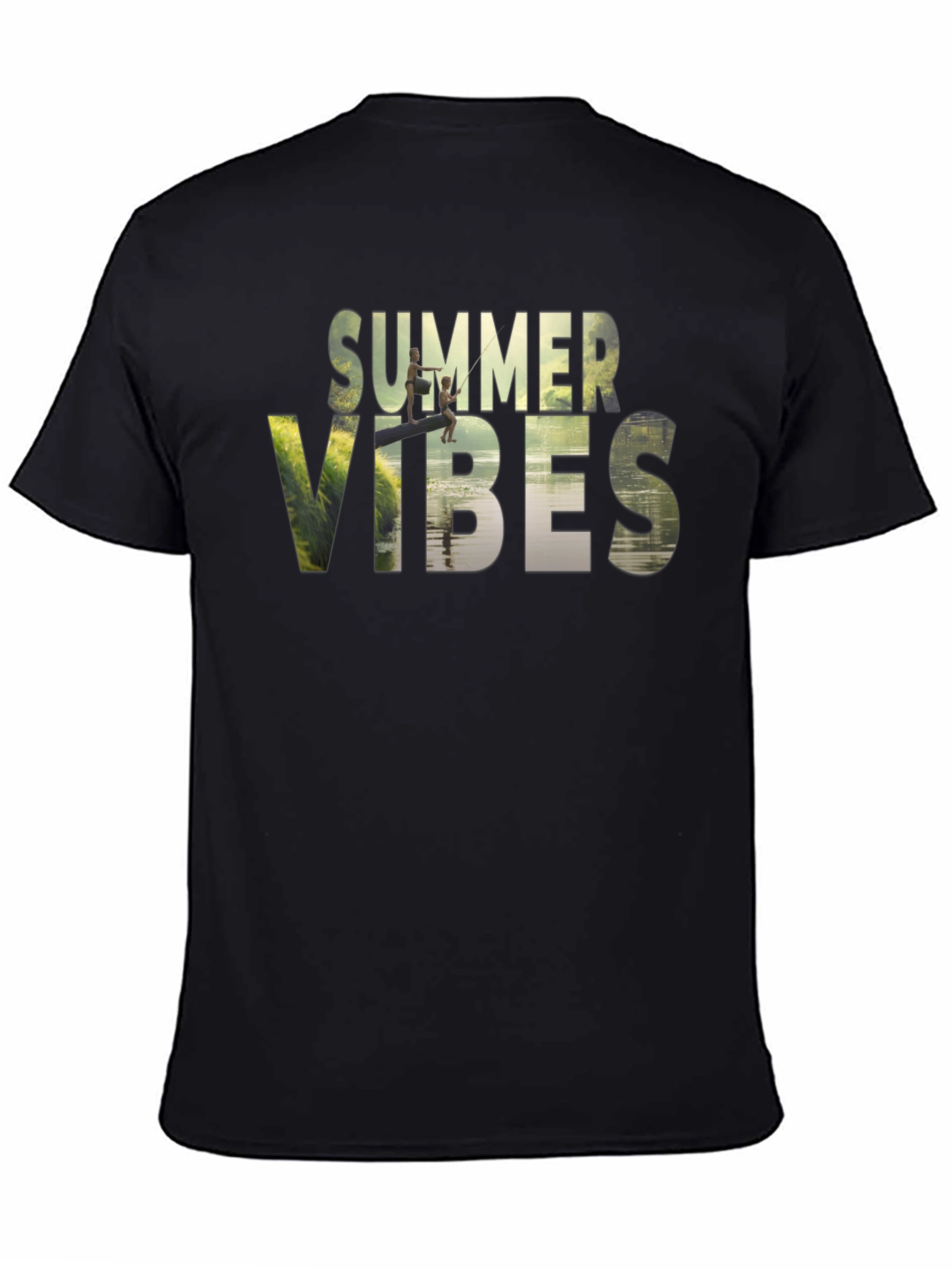 Summer Vibes Graphic T-Shirt - Black
