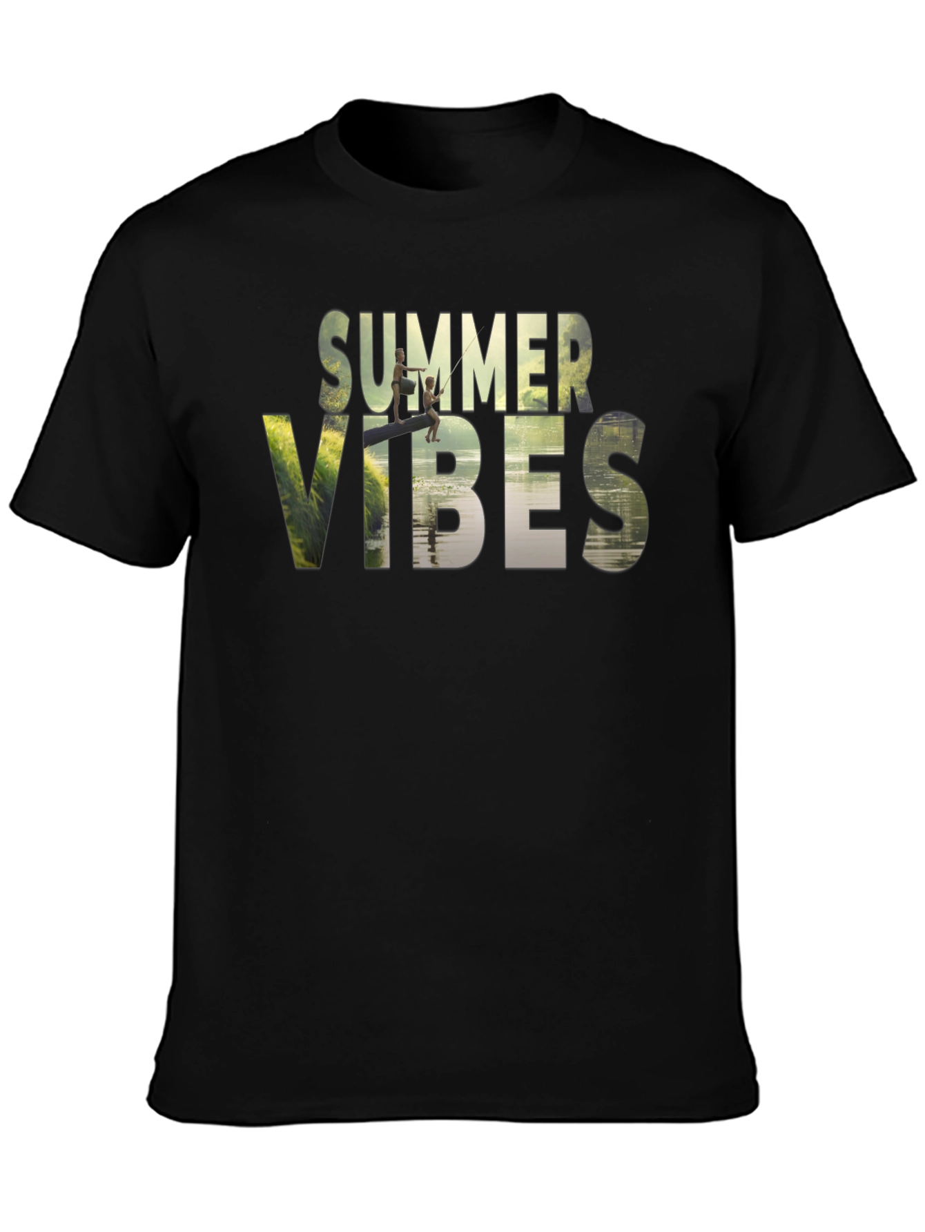 Summer Vibes Graphic T-Shirt - Black