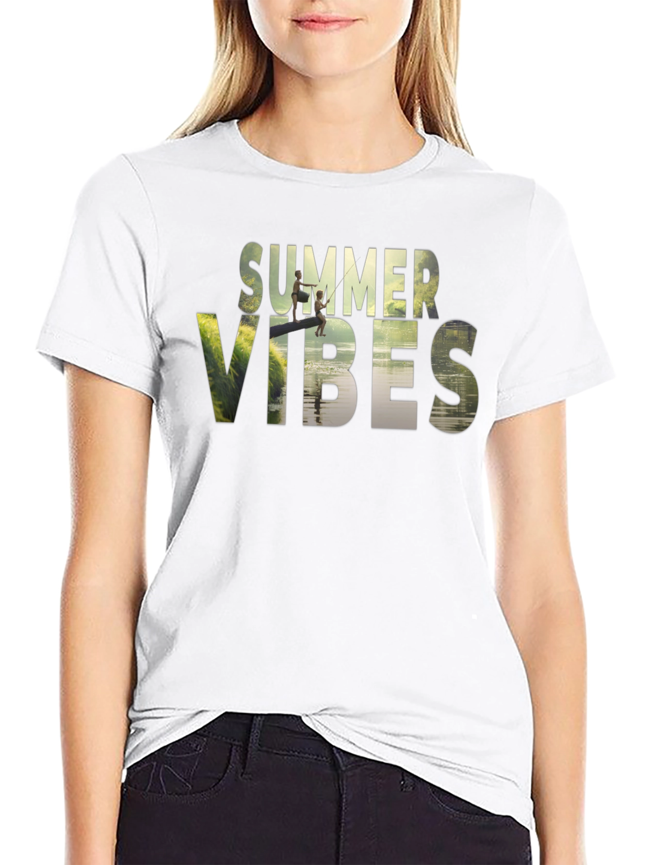 Summer Vibes Graphic T-Shirt - Black