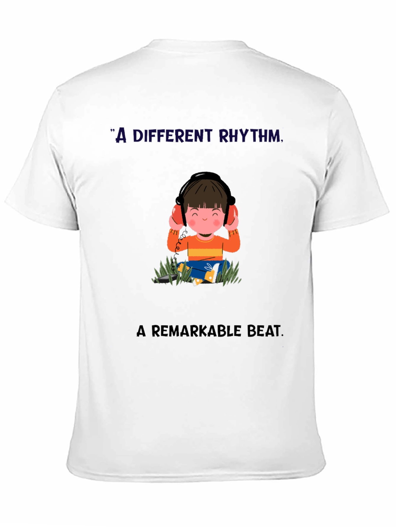 Boy with Headphones Graphic T-Shirt - Unique Design