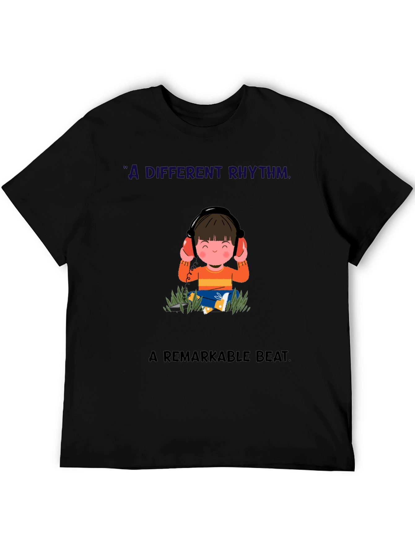 Boy with Headphones Graphic T-Shirt - Unique Design