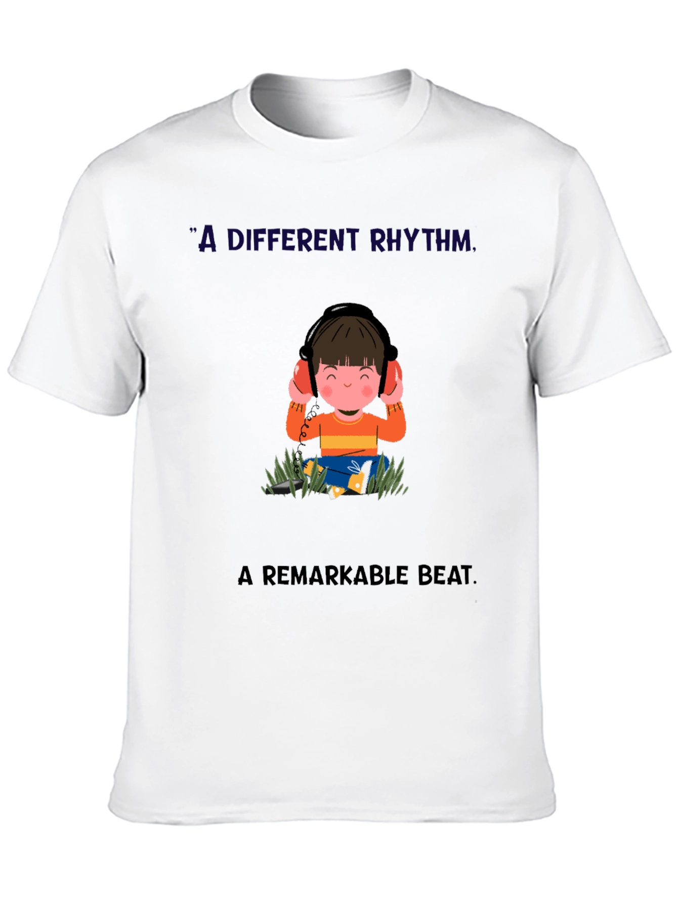 Boy with Headphones Graphic T-Shirt - Unique Design