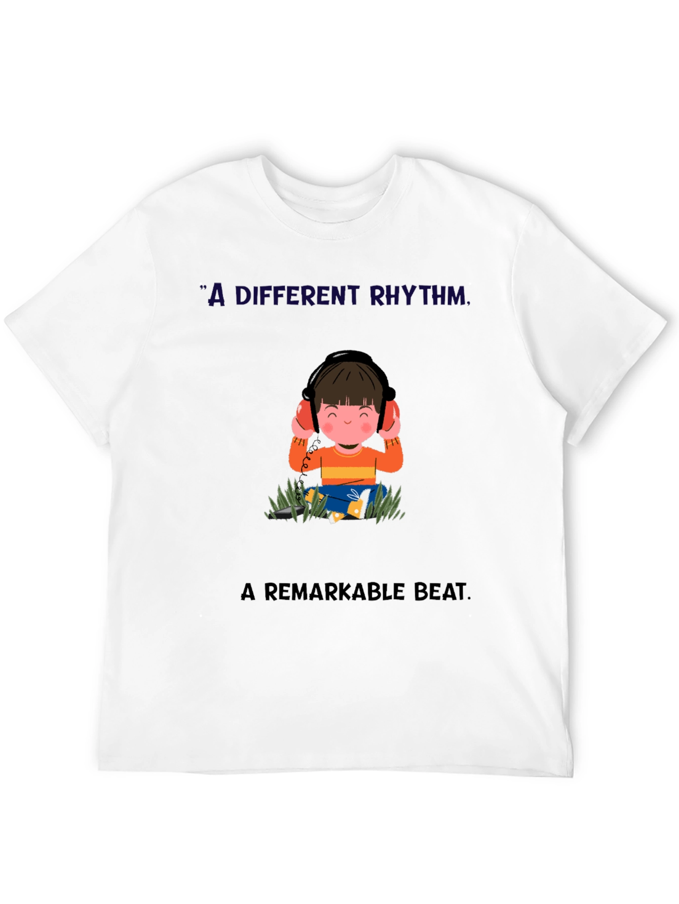 Boy with Headphones Graphic T-Shirt - Unique Design