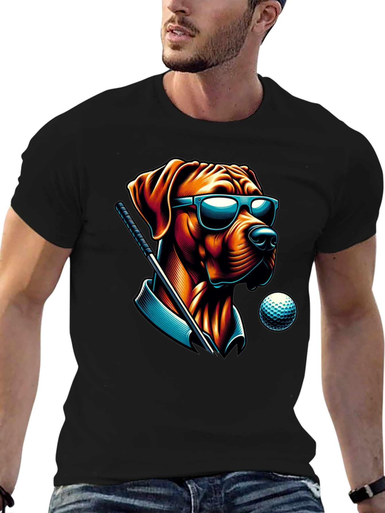 Golf Dog Tee: Cool Canine Golfer T-Shirt