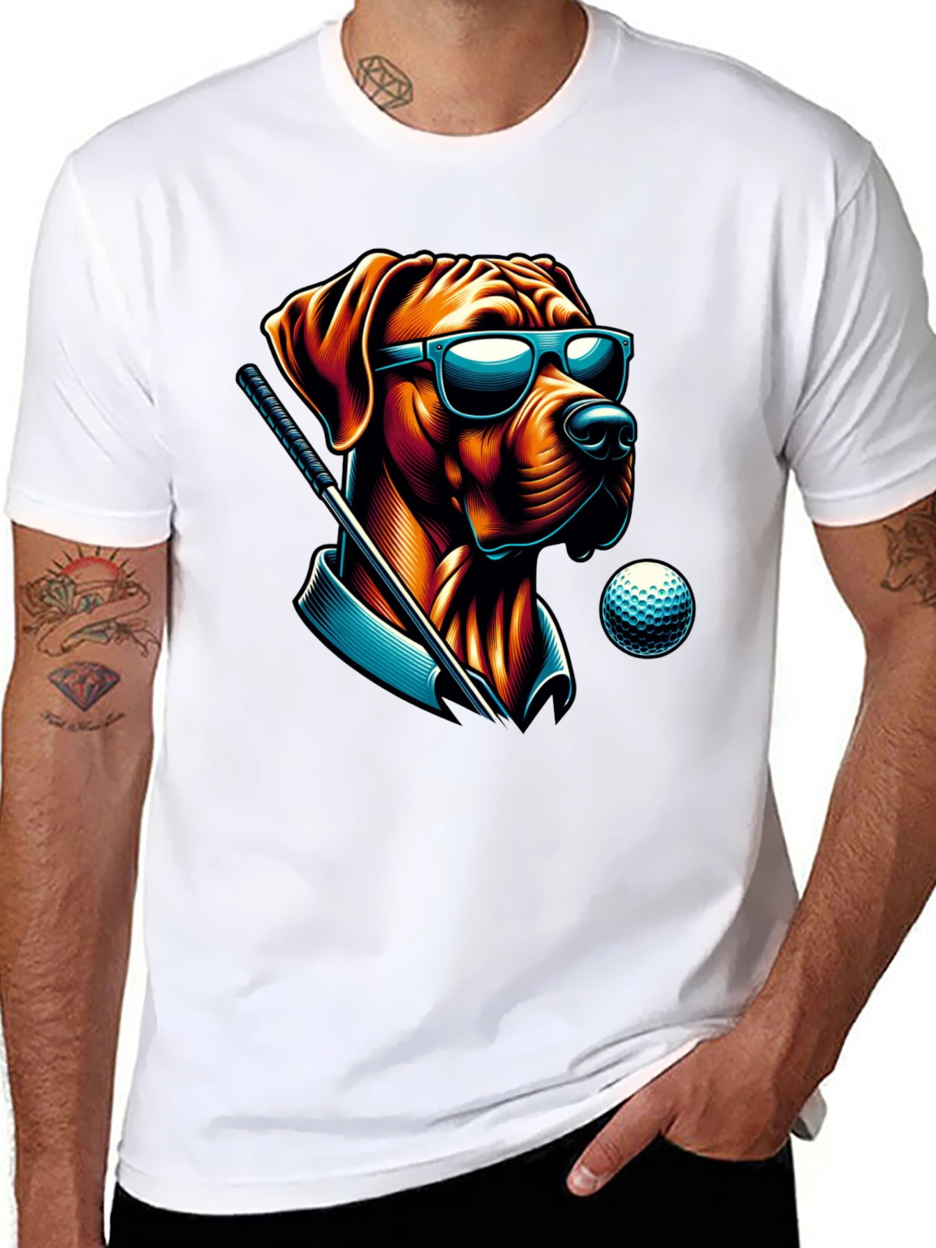 Golf Dog Tee: Cool Canine Golfer T-Shirt