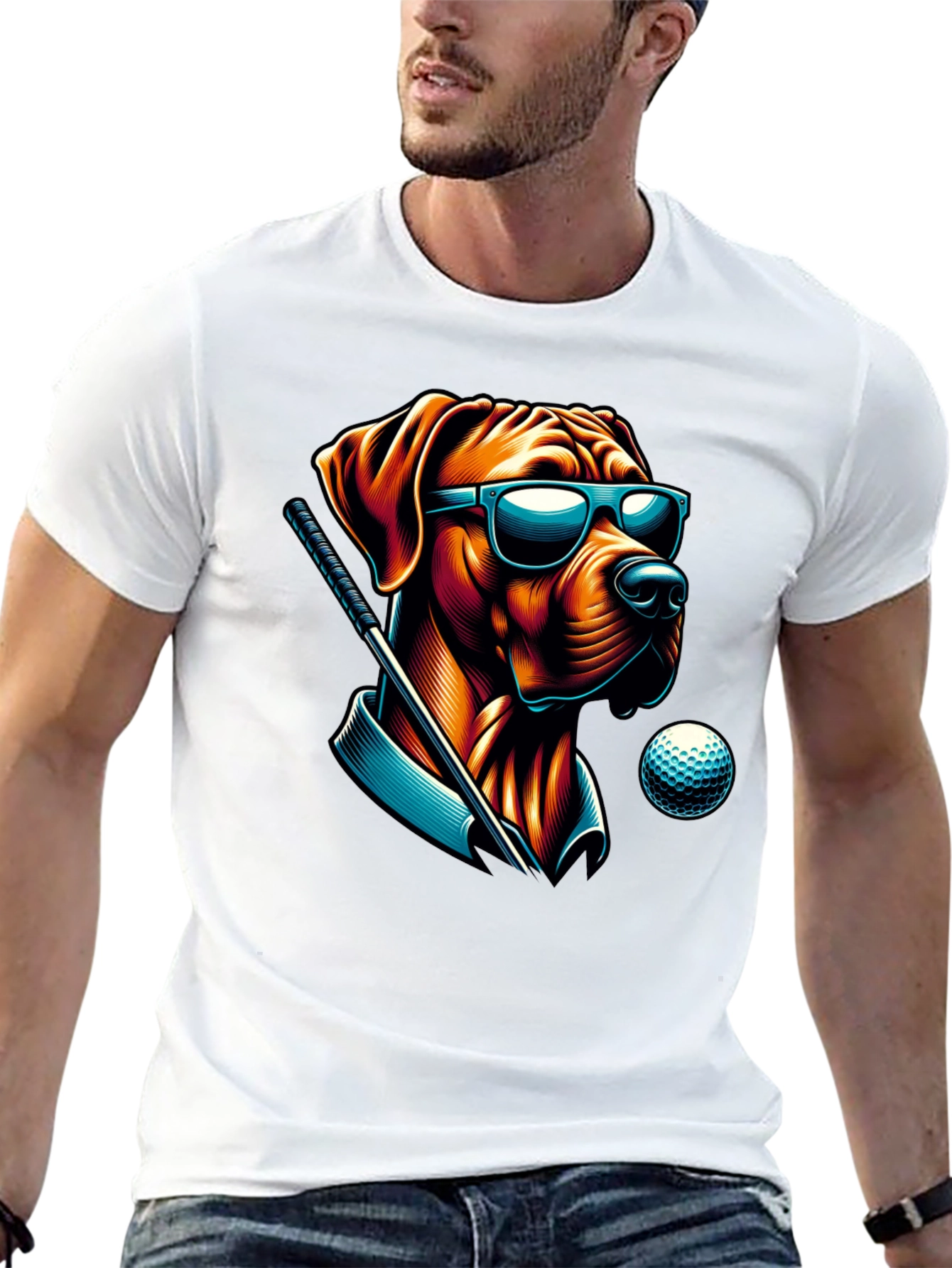 Golf Dog Tee: Cool Canine Golfer T-Shirt