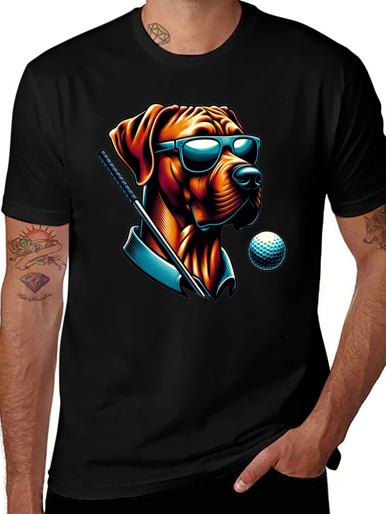 Golf Dog Tee: Cool Canine Golfer T-Shirt