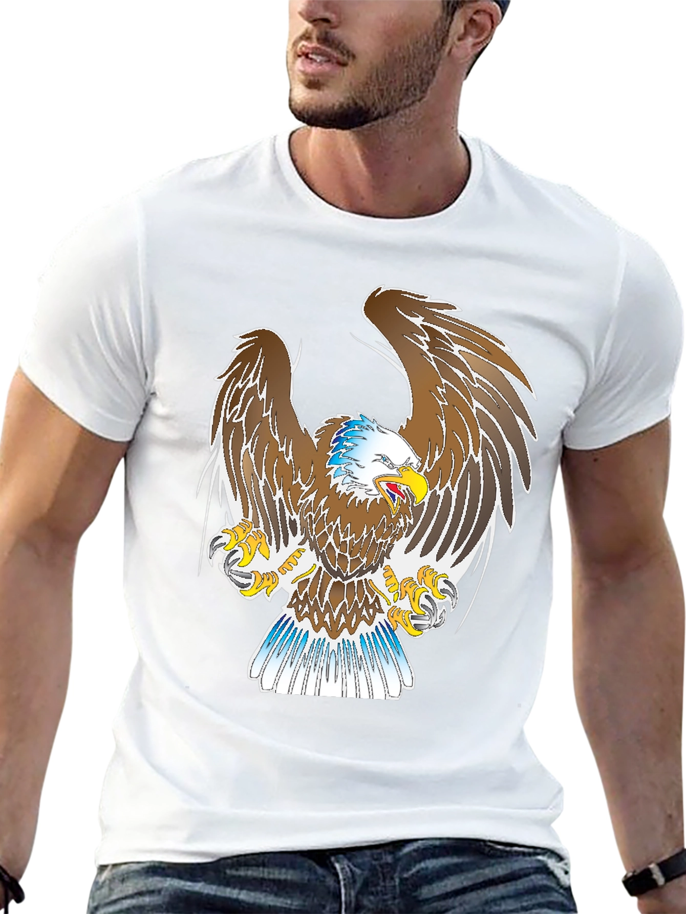 Bold Eagle Graphic Black T-Shirt