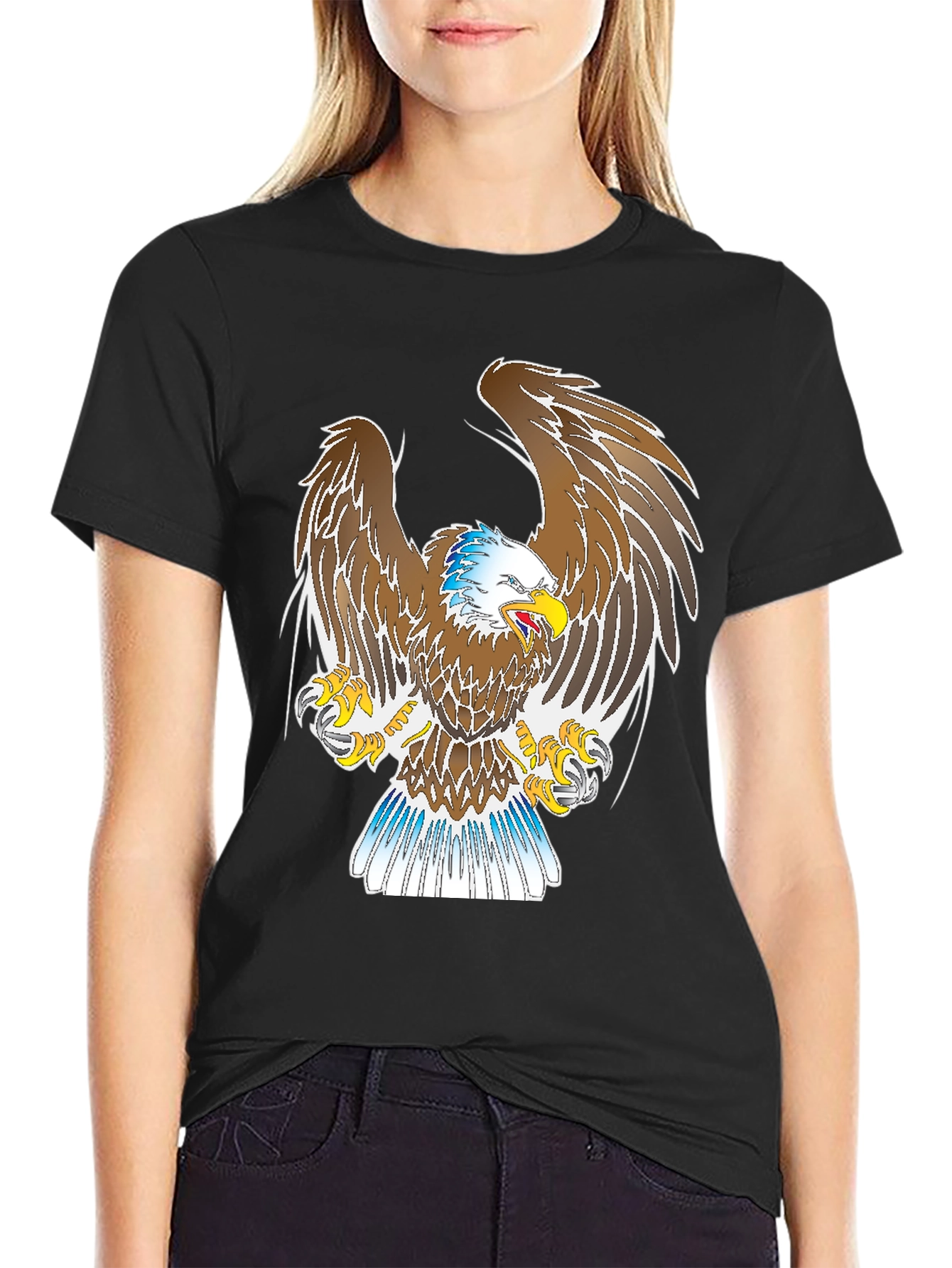 Bold Eagle Graphic Black T-Shirt