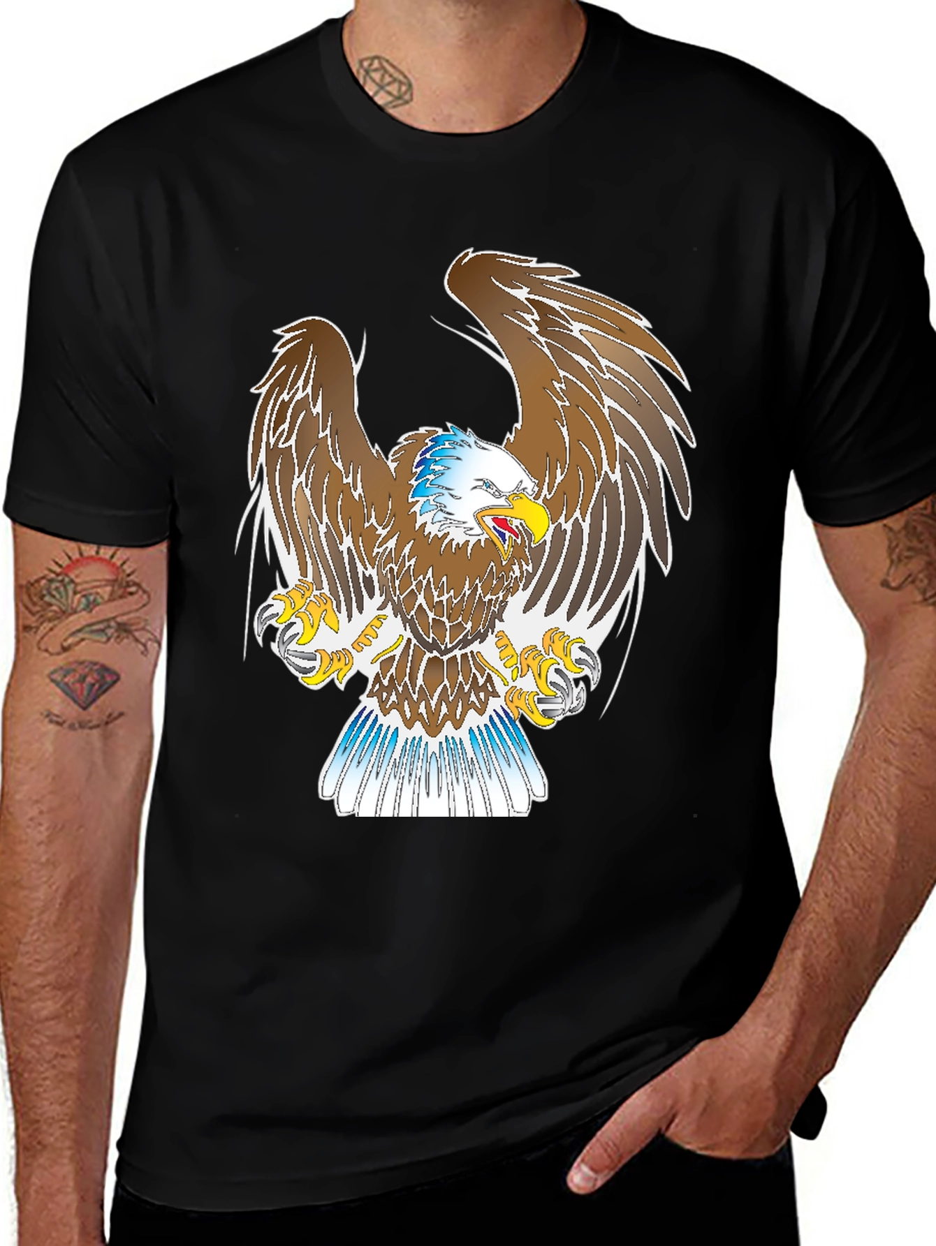 Bold Eagle Graphic Black T-Shirt