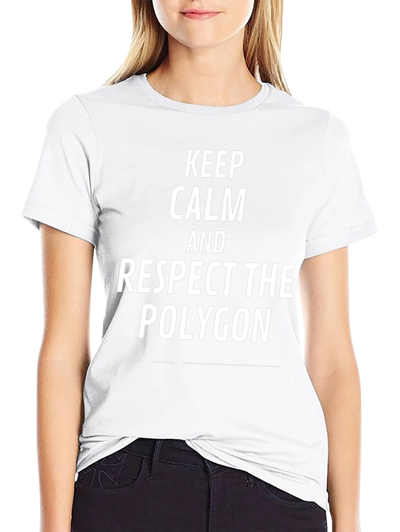 Keep Calm Respect the Polygon Black T-Shirt