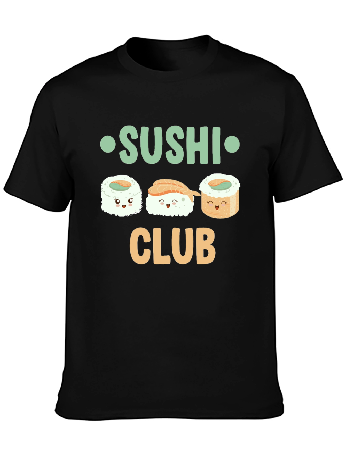 Sushi Club T-Shirt - Cute Cartoon Sushi Graphic Tee