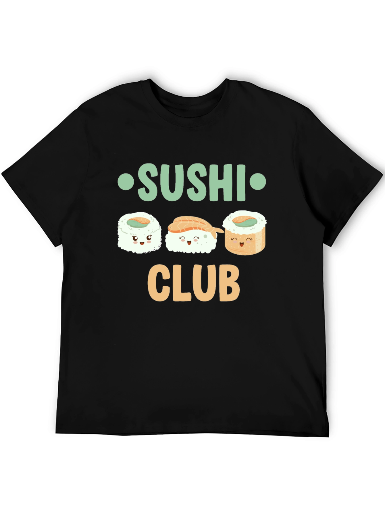 Sushi Club T-Shirt - Cute Cartoon Sushi Graphic Tee