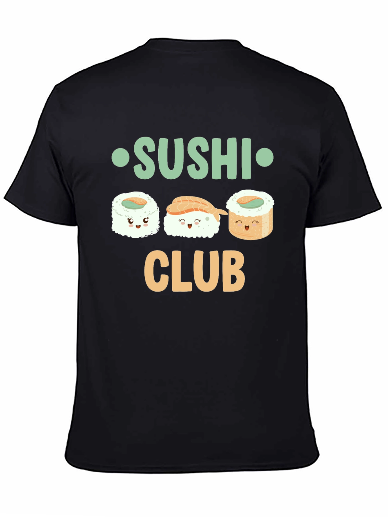 Sushi Club T-Shirt - Cute Cartoon Sushi Graphic Tee