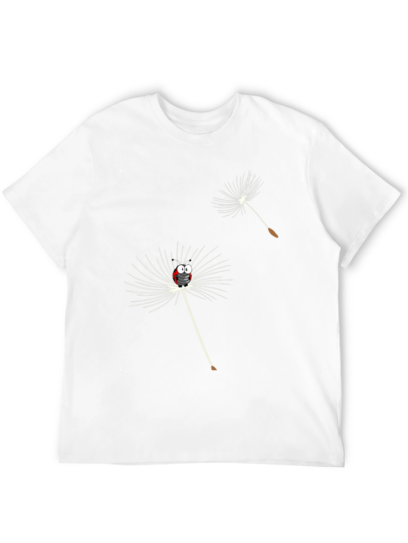 Dandelion Cartoon Graphic Black T-Shirt