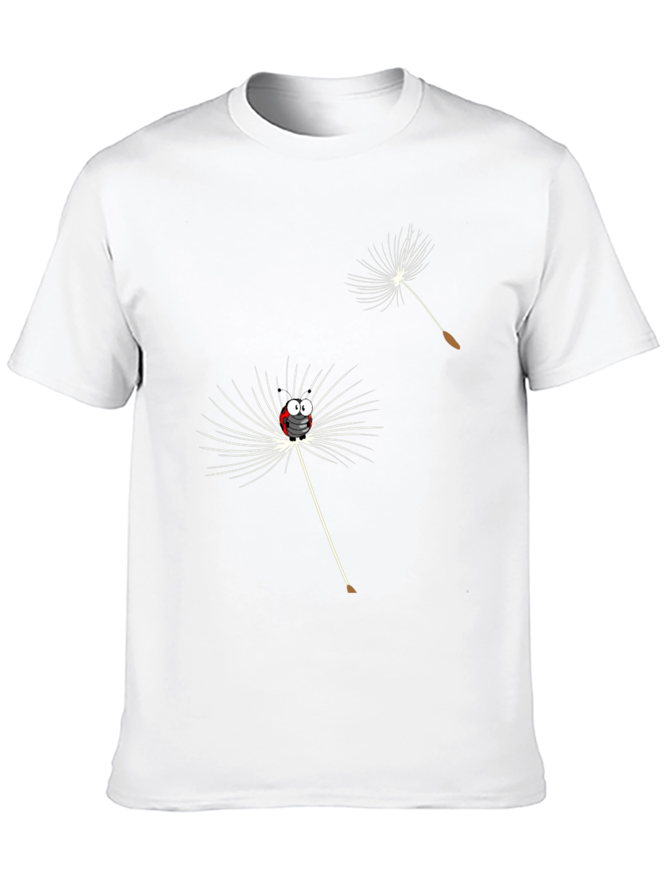 Dandelion Cartoon Graphic Black T-Shirt