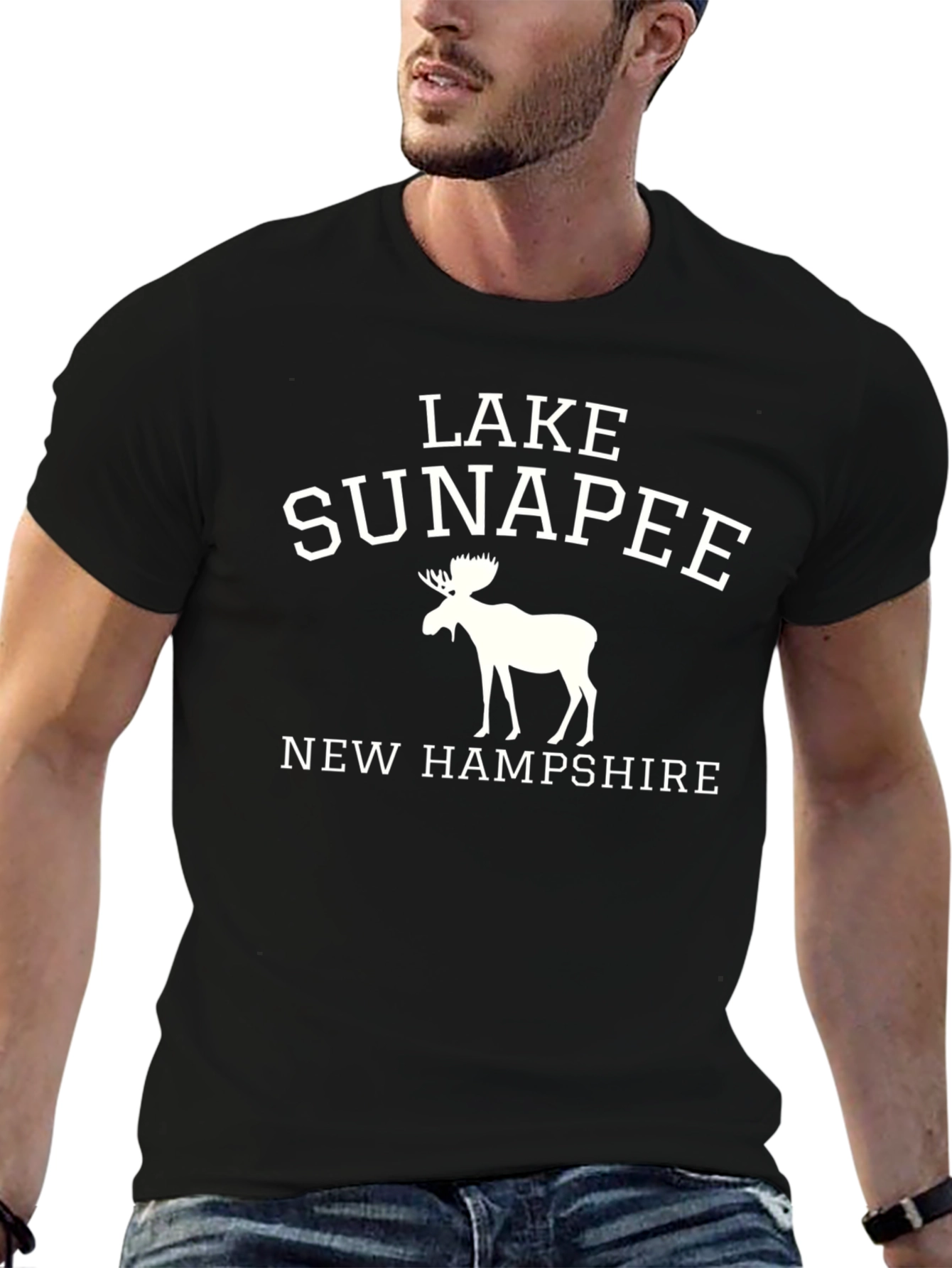 Lake Sunapee New Hampshire Moose T-Shirt