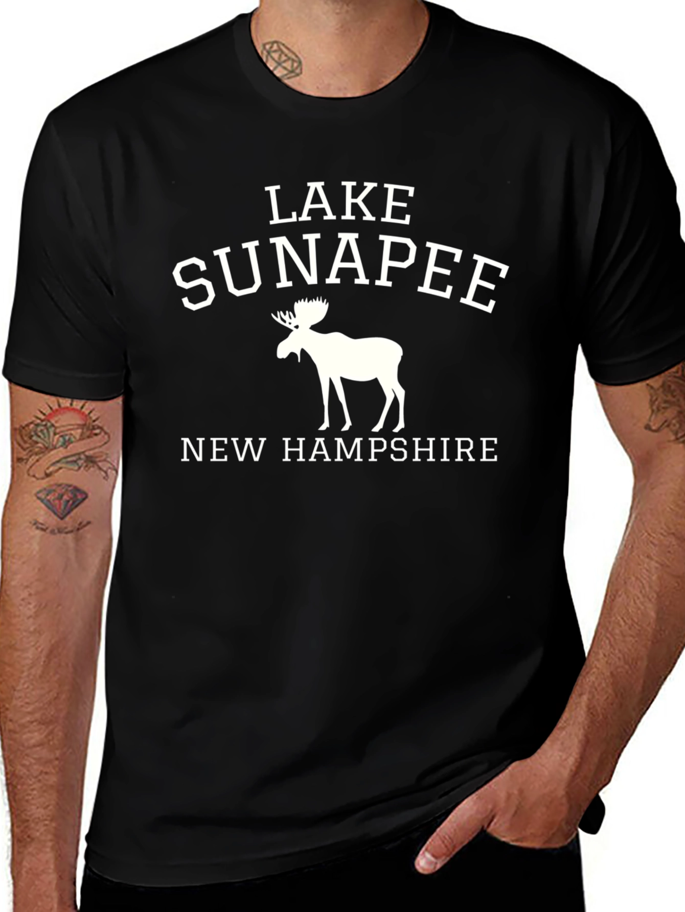 Lake Sunapee New Hampshire Moose T-Shirt