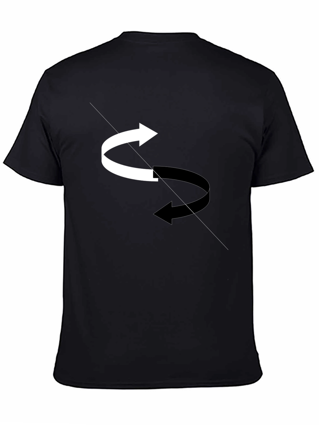 Rotating Arrows Graphic Tee - Black