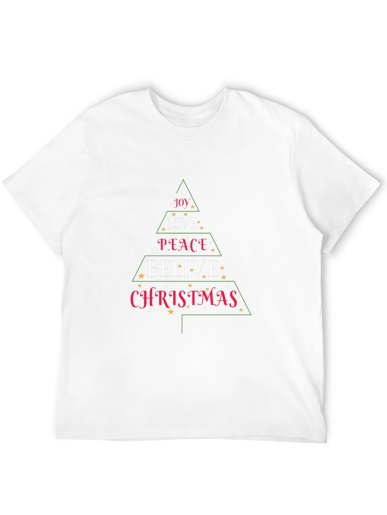 Christmas Tree T-Shirt Holiday Joy Peace Love