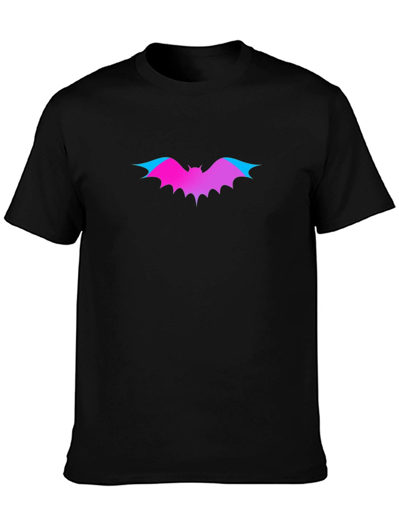 Gradient Bat Graphic Tee - Black T-Shirt