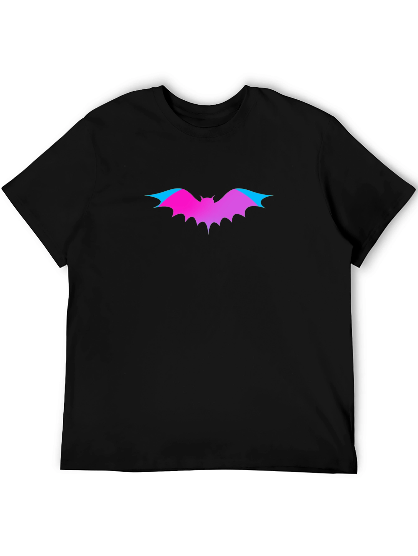 Gradient Bat Graphic Tee - Black T-Shirt