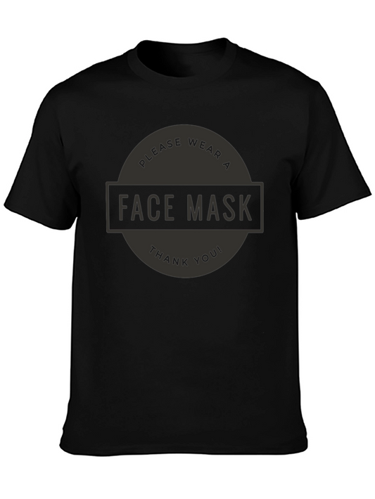 Please Wear A Face Mask T-Shirt - Black