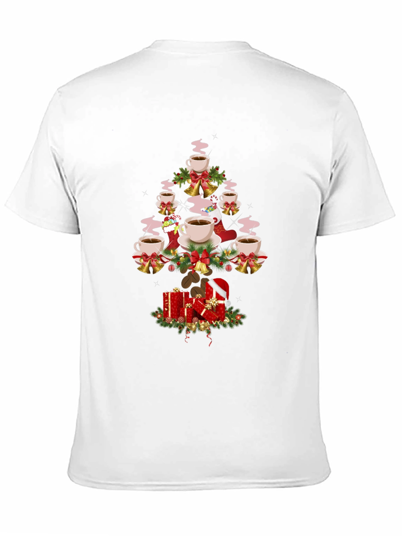 Coffee Christmas Tree Graphic T-Shirt
