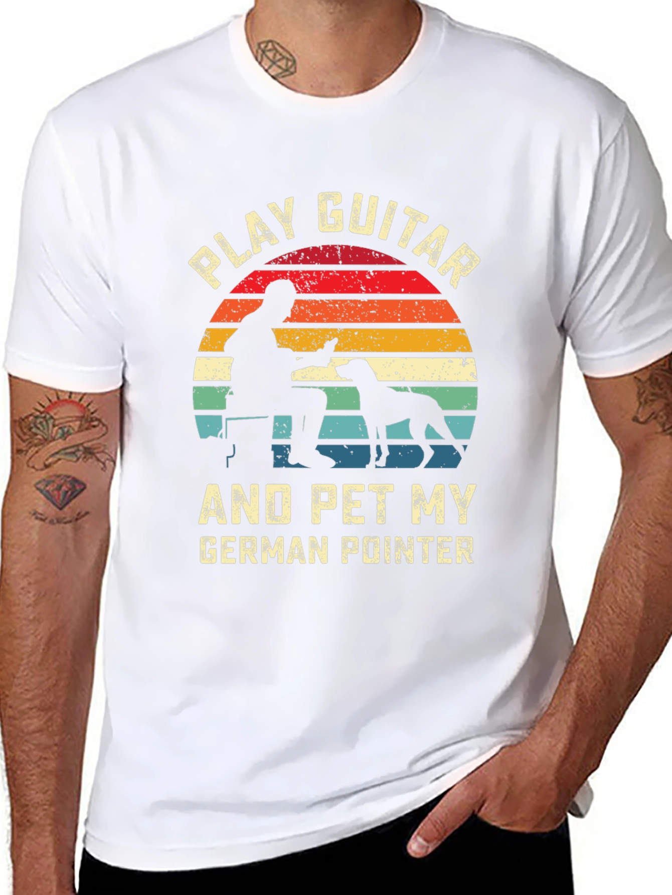 Play Guitar and Pet My German Pointer Graphic Tee