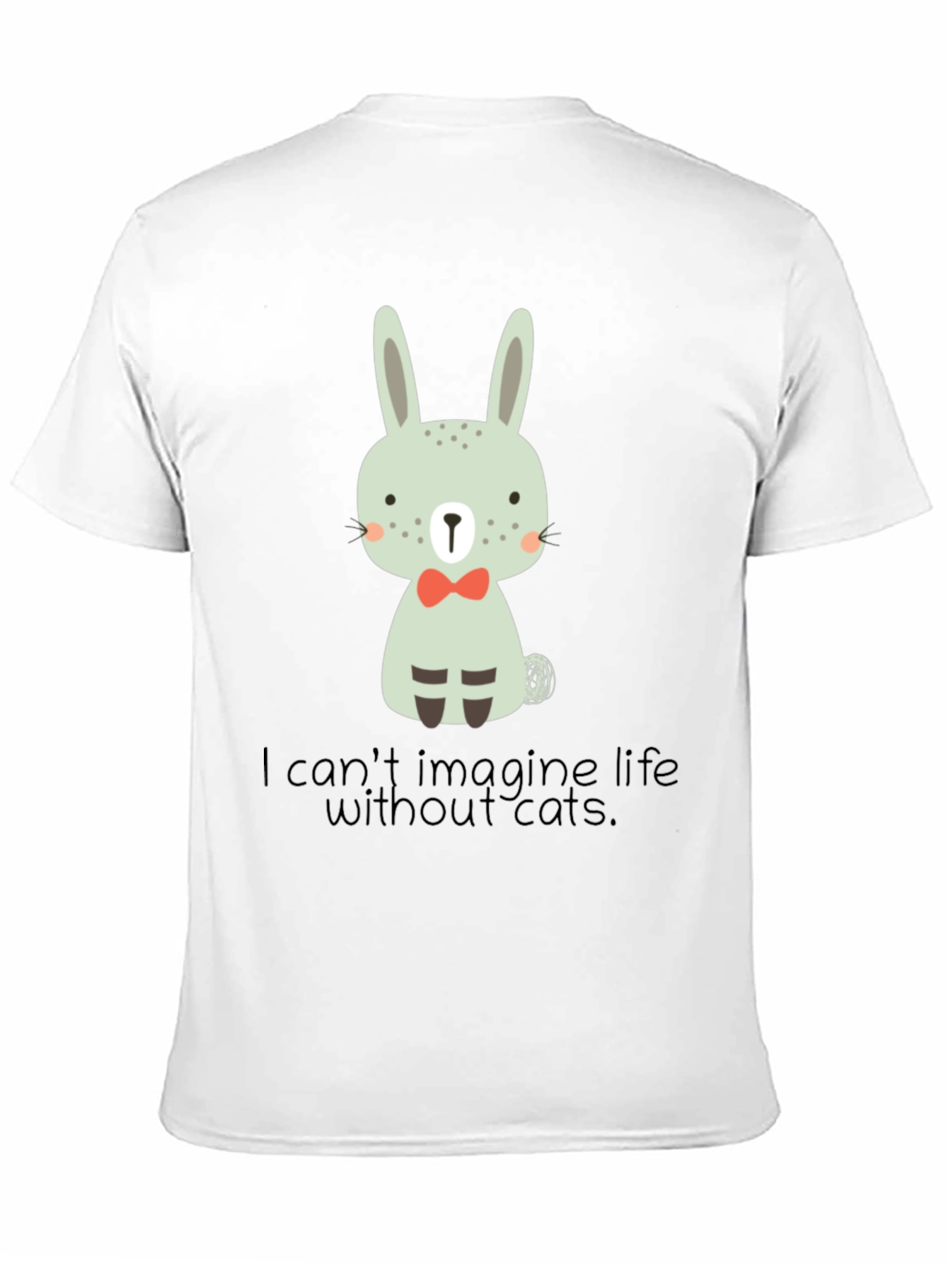 Cute Bunny Graphic Black T-Shirt