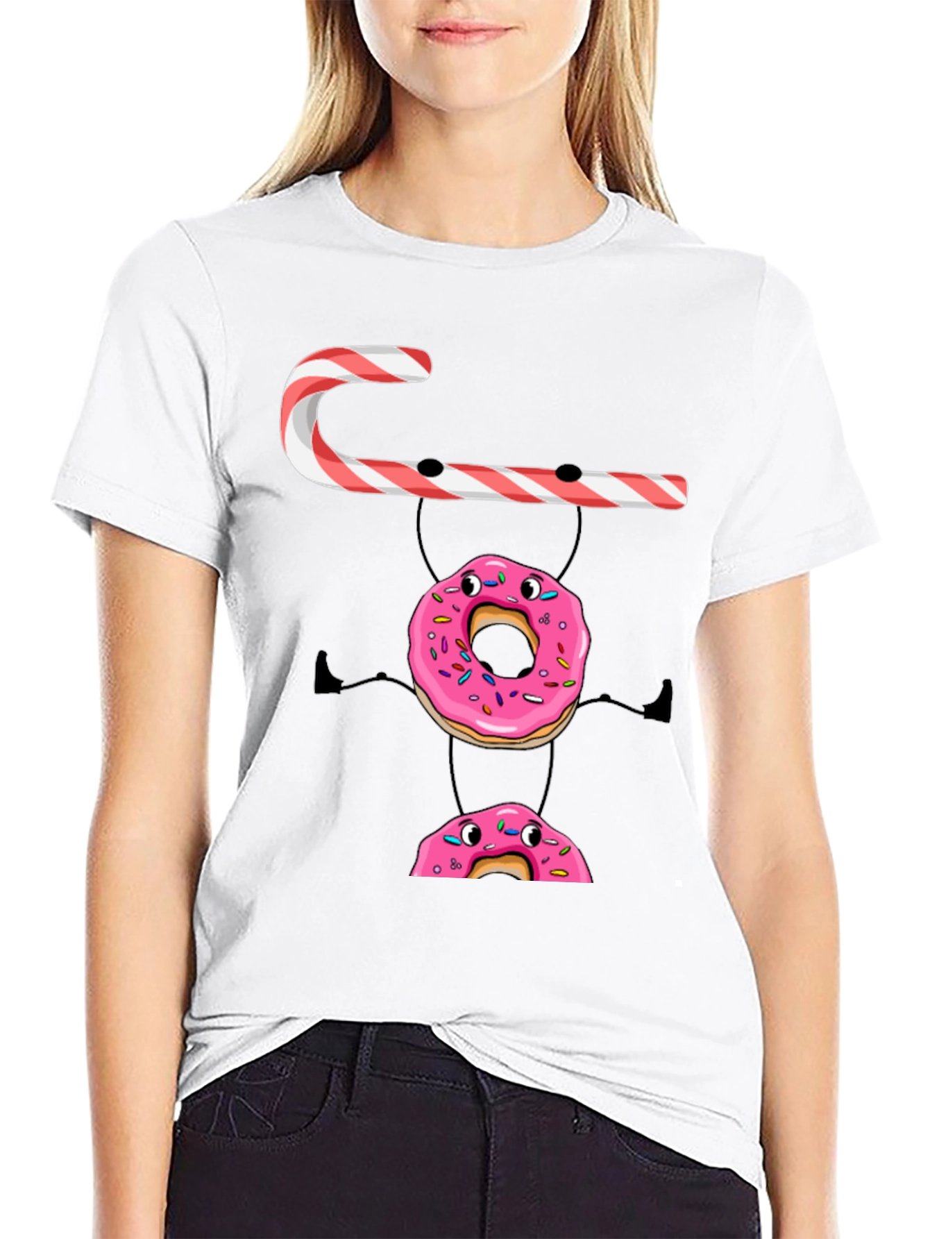 Candy Cane Donut Stack T-Shirt