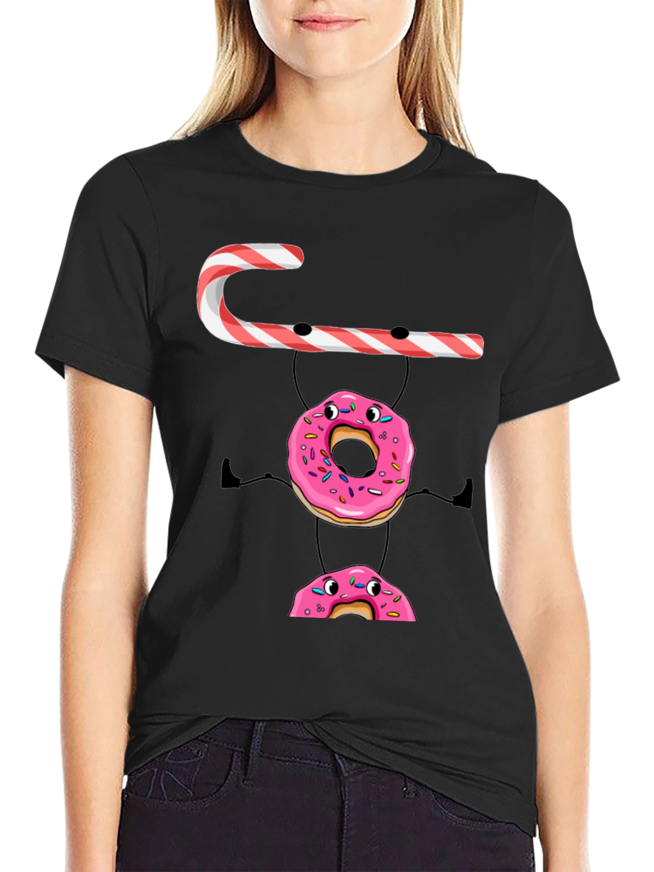 Candy Cane Donut Stack T-Shirt