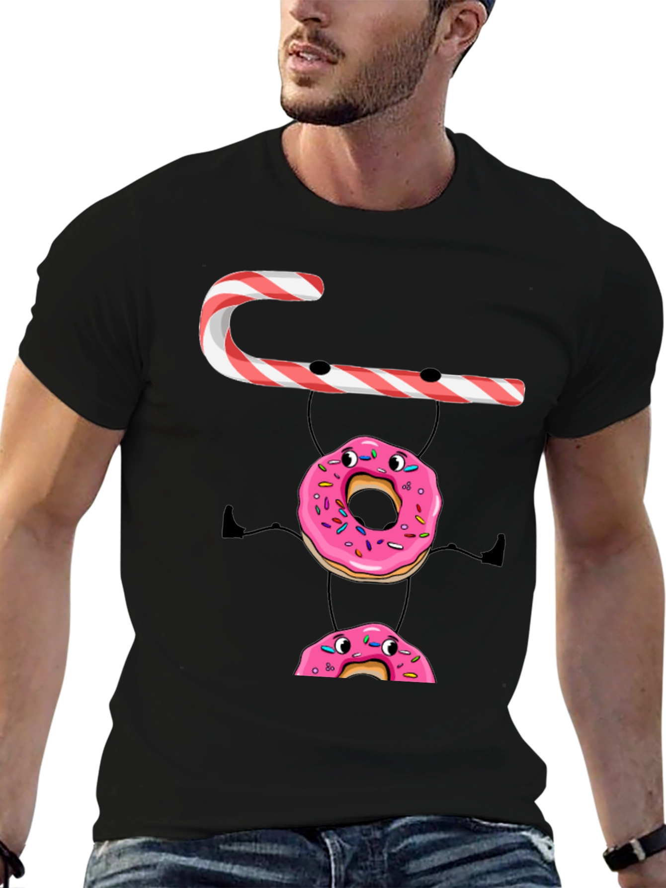 Candy Cane Donut Stack T-Shirt