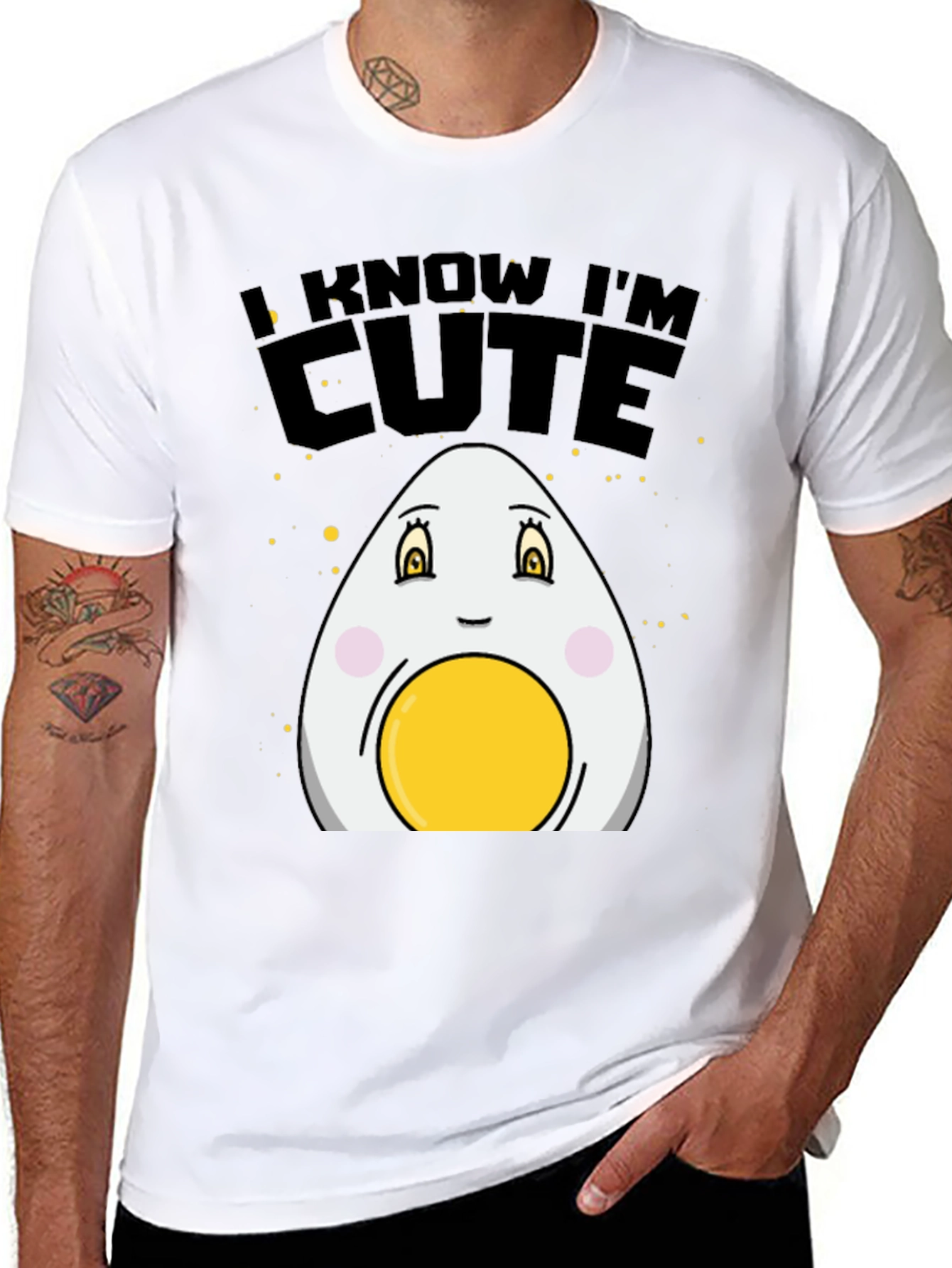 Cute Egg Graphic T-Shirt - Funny Foodie Tee