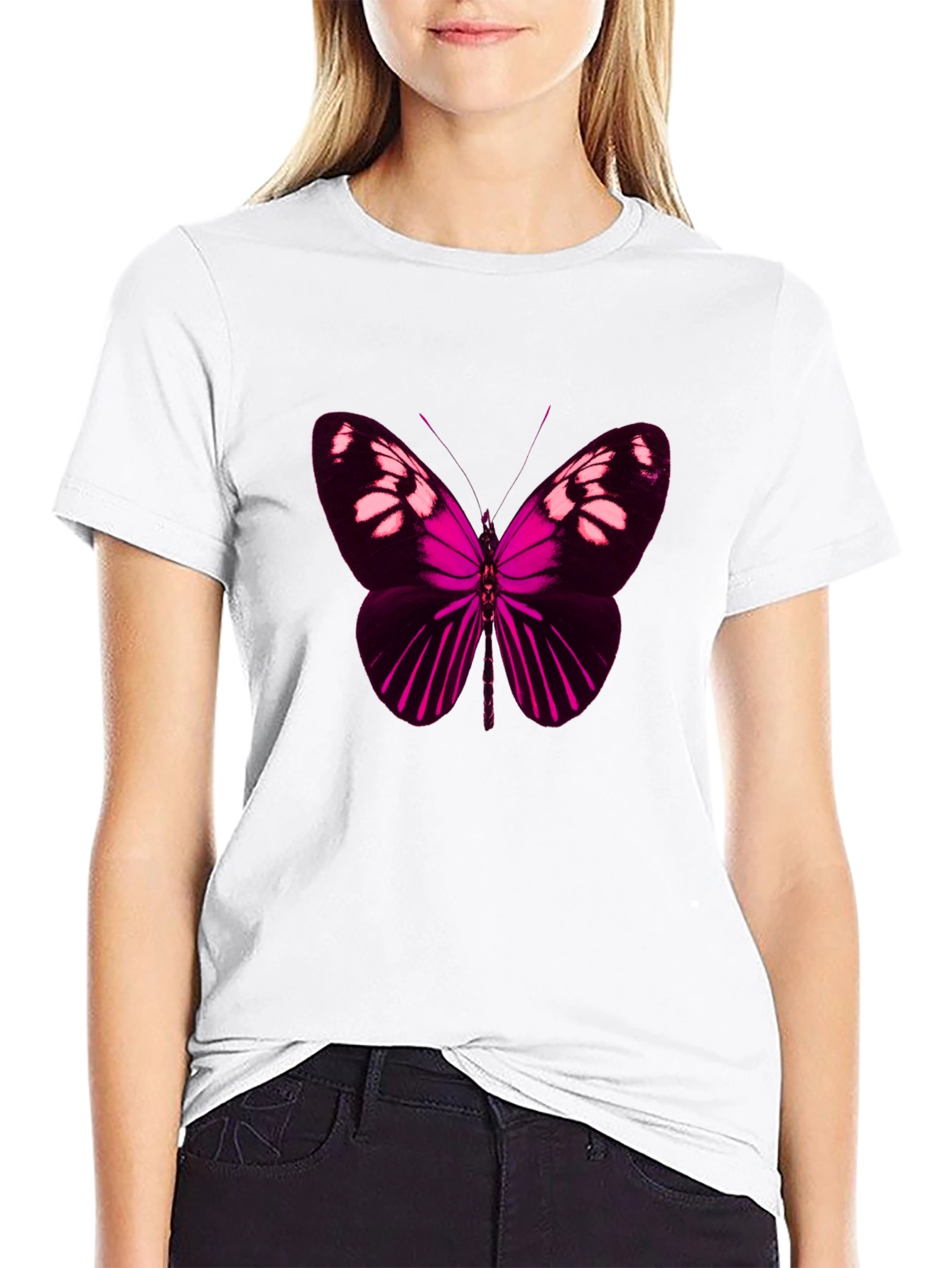 Butterfly Graphic Black T-Shirt