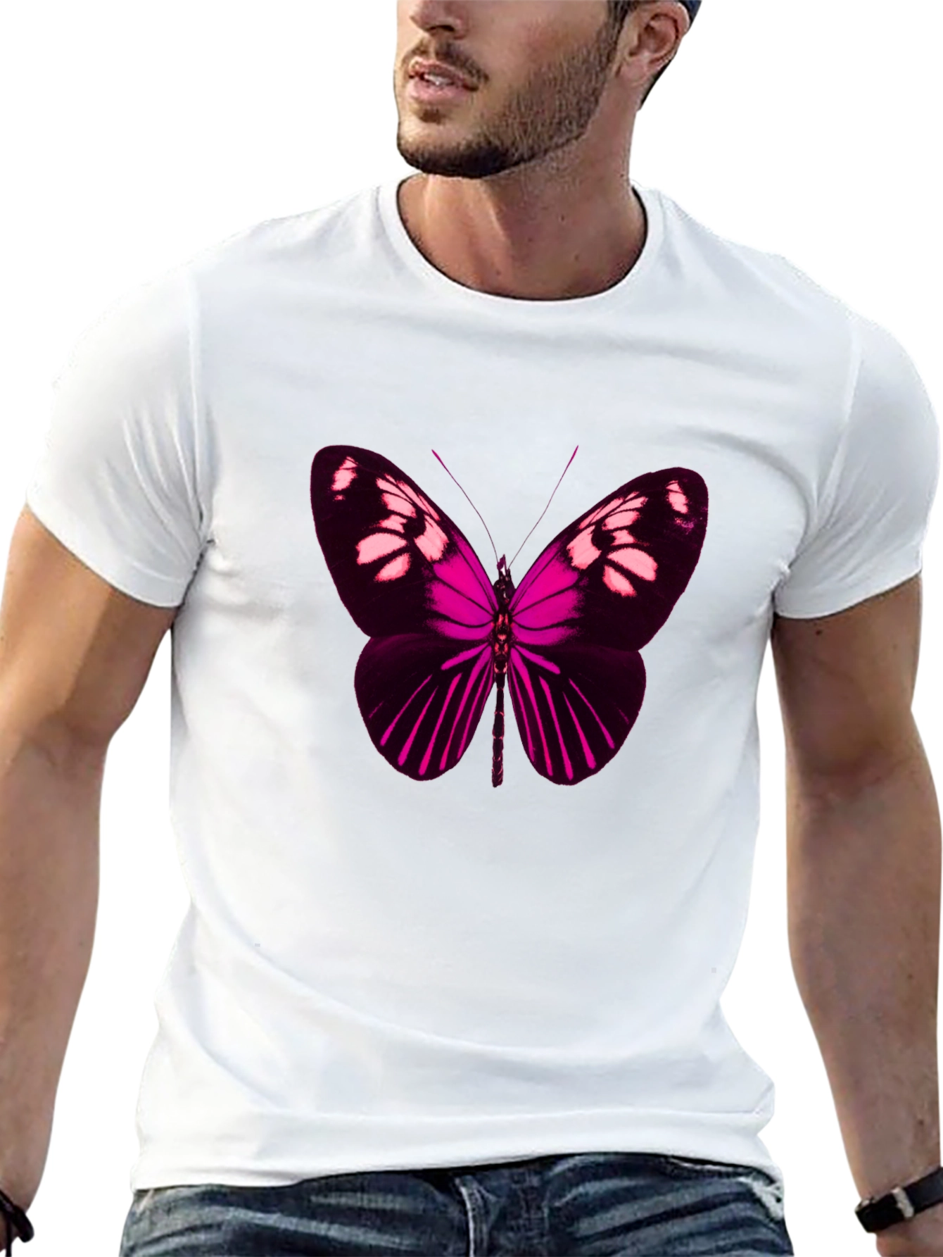 Butterfly Graphic Black T-Shirt