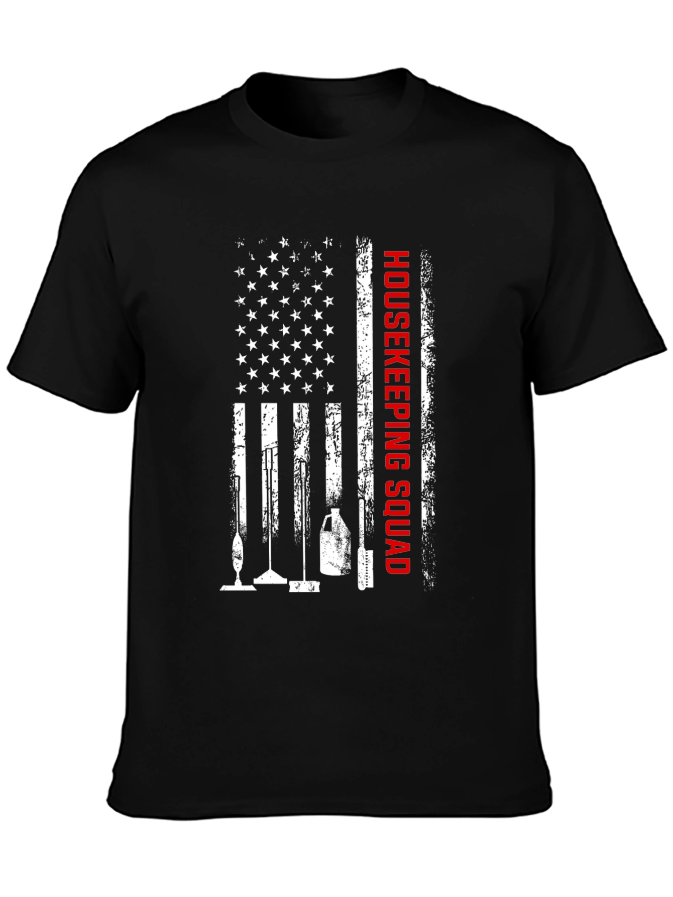 Housekeeping Squad American Flag T-Shirt