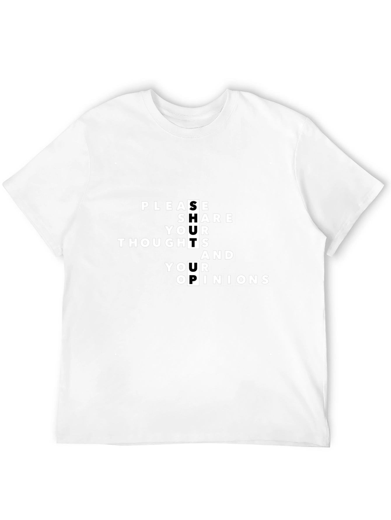 Sarcastic Graphic Tee - Please Shut Up!