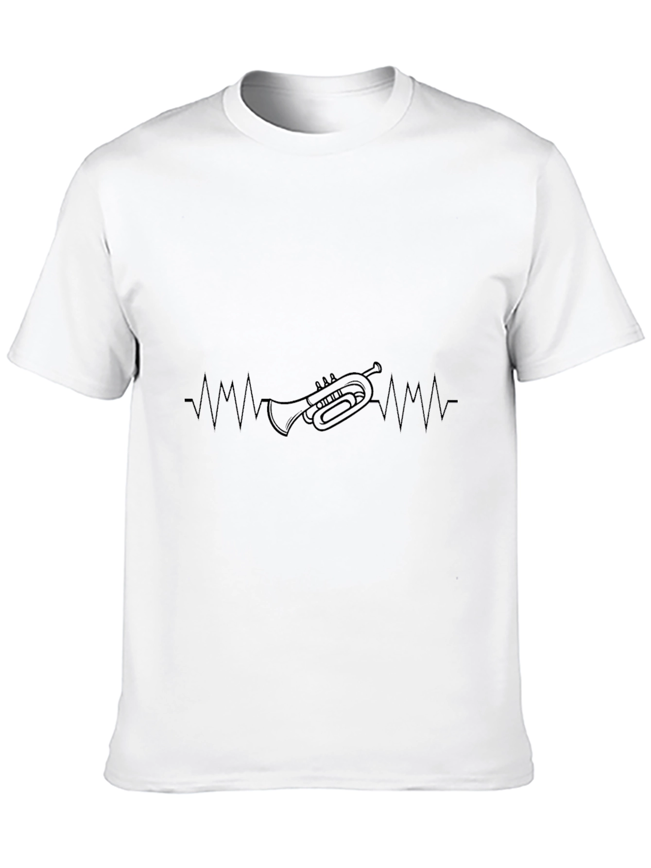 Trumpet Heartbeat Black T-Shirt