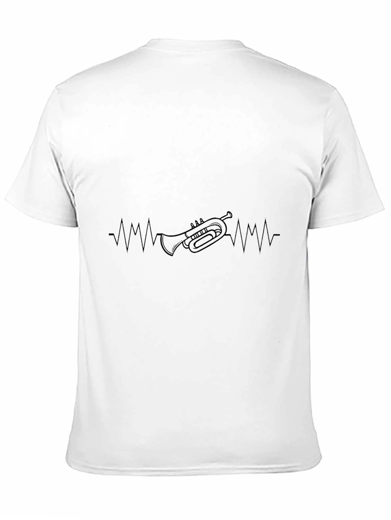 Trumpet Heartbeat Black T-Shirt