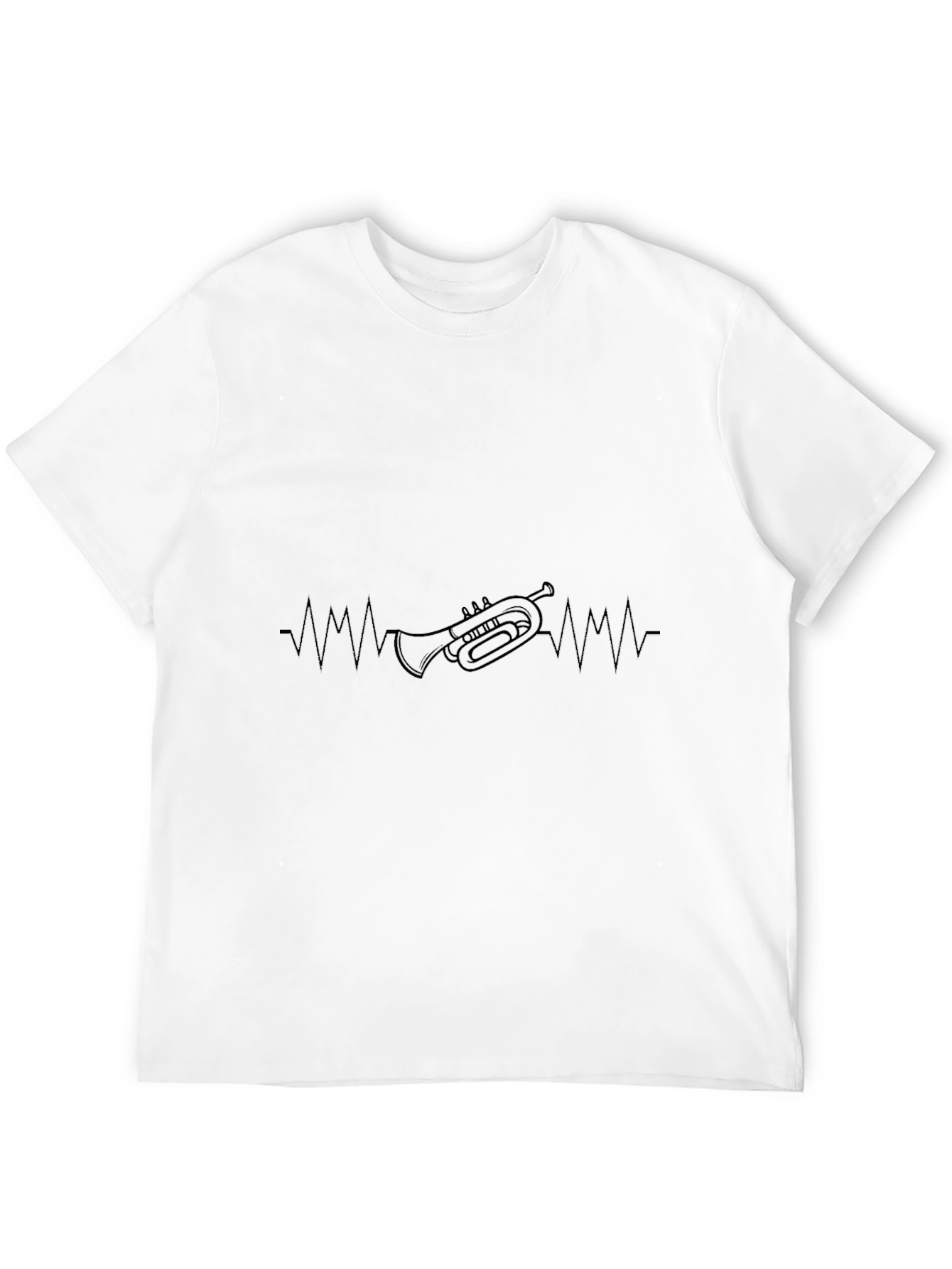Trumpet Heartbeat Black T-Shirt