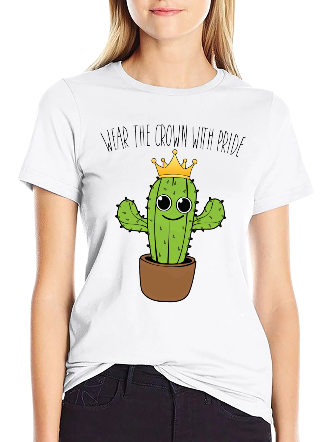 Wear the Crown Cactus T-Shirt - Funny Plant Tee