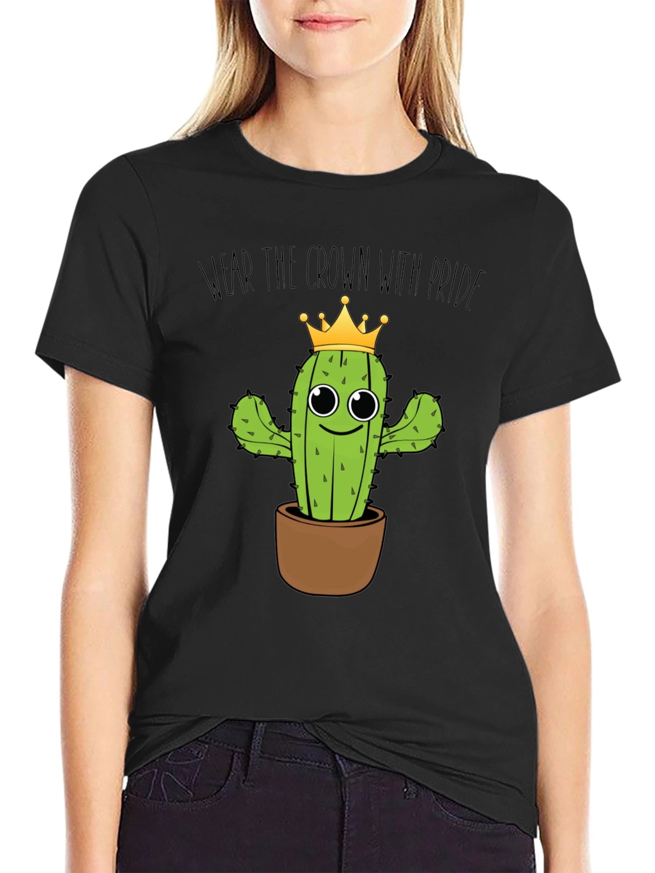 Wear the Crown Cactus T-Shirt - Funny Plant Tee