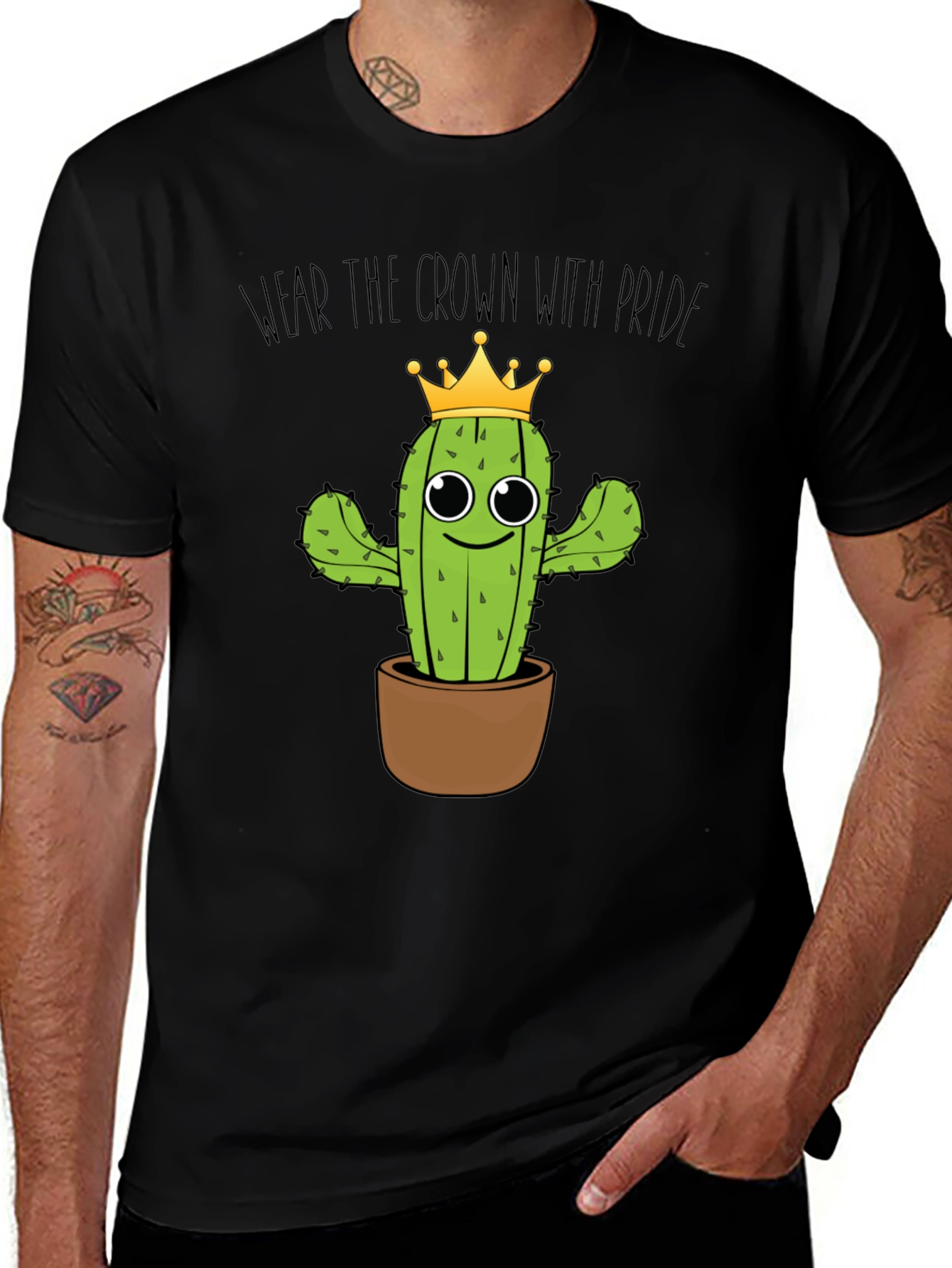 Wear the Crown Cactus T-Shirt - Funny Plant Tee